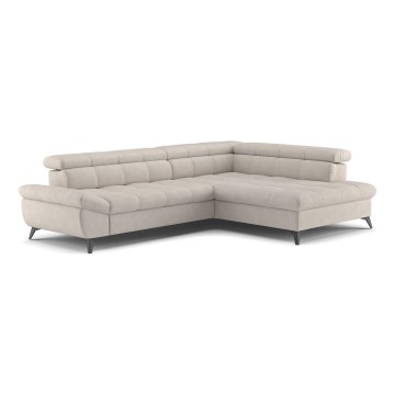 Kulmasohva L-mallinen MARANO, oikea, beige, avattava