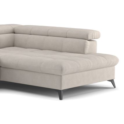 Kulmasohva L-mallinen MARANO, oikea, beige, avattava
