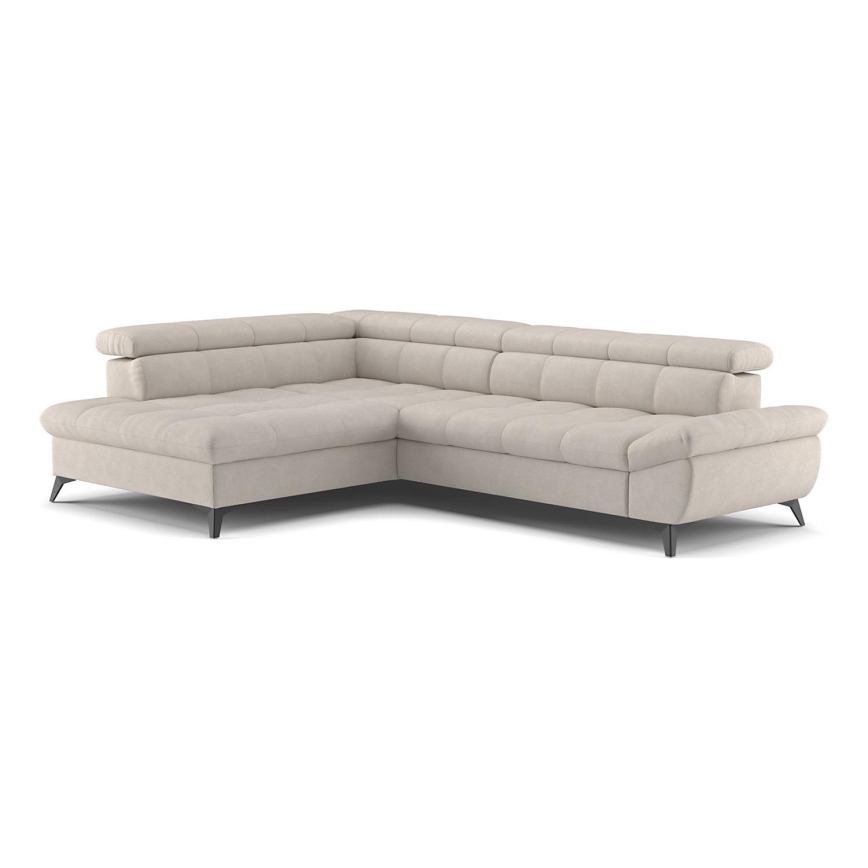 Kulmasohva L-mallinen MARANO vasen beige, avattava