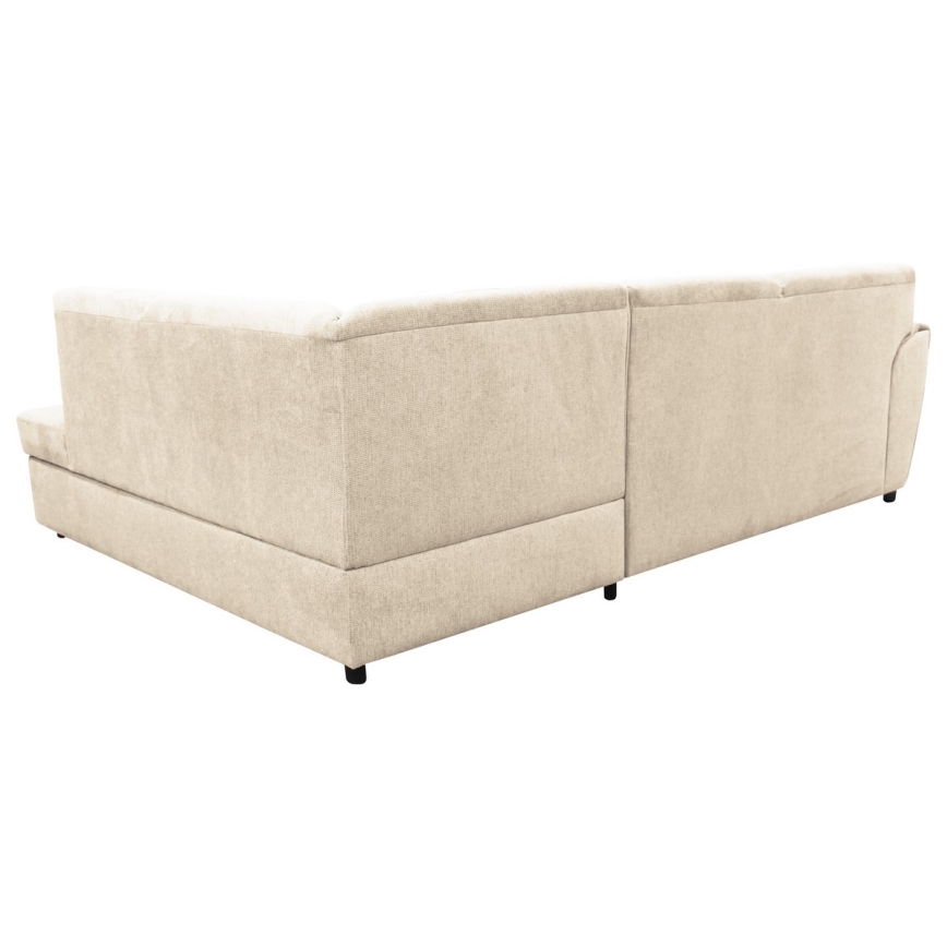 Kulmasohva, jossa säilytystila, L-mallinen, oikeanpuoleinen, beige, malli SERPA