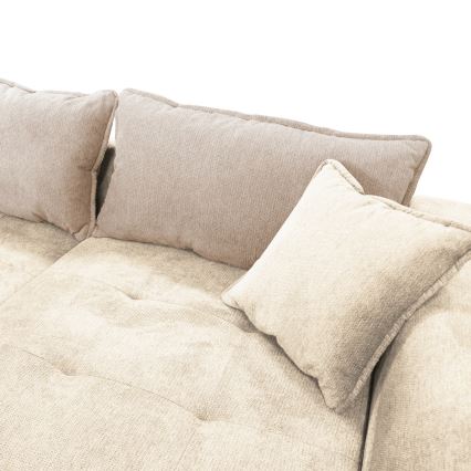 Kulmasohva L-mallinen LAGOA, jossa säilytystila, oikea, beige/ruskea