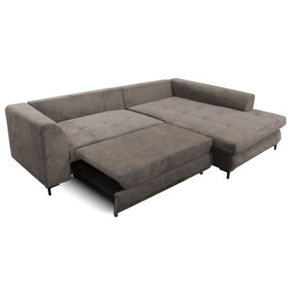 Kulmasohva, jossa säilytystila, L-mallinen, LAGOA oikea taupe/harmaa