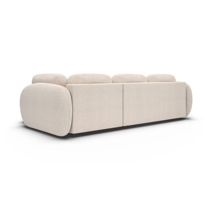 Kulmasohva, jossa säilytystila ja avattava istuinosa, L-mallinen OLBIA oikea, beige