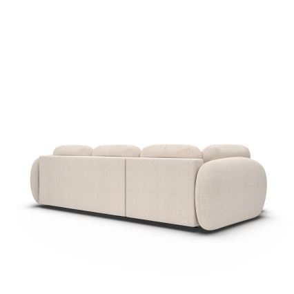 Kulmasohva, jossa säilytystila ja avattava istuinosa, L-malli OLBIA vasen, beige