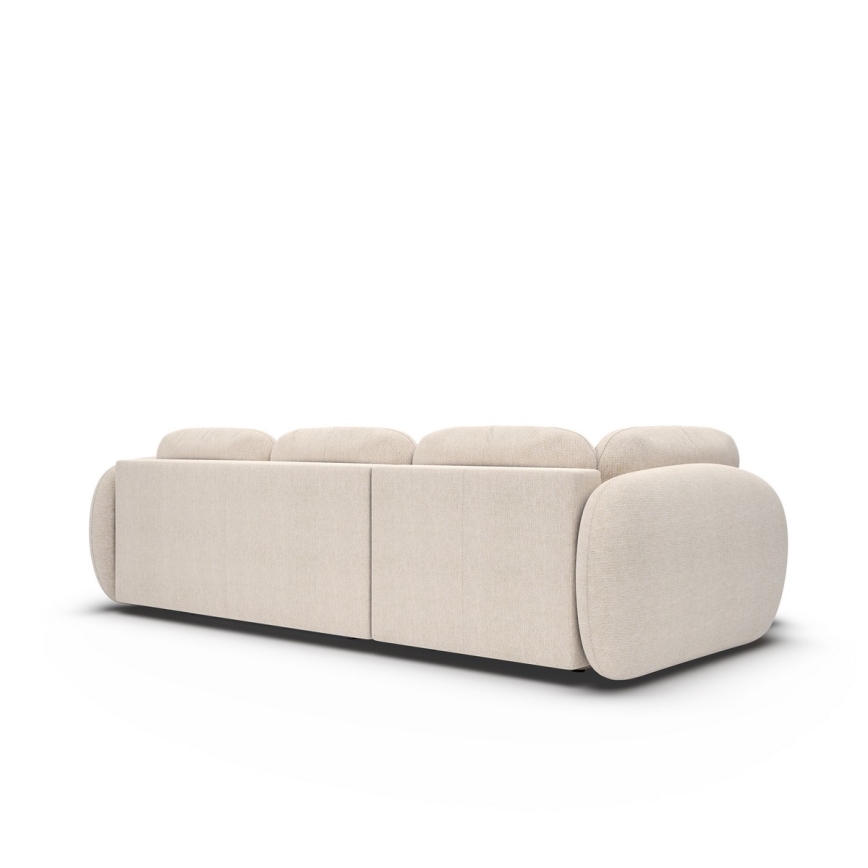 Kulmasohva, jossa säilytystila ja avattava istuinosa, L-malli OLBIA vasen, beige