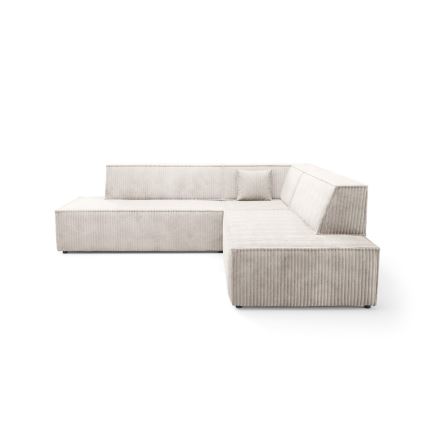 Kulmasohva L-mallinen TERAMO, oikea, vaaleanbeige, säilytystilalla