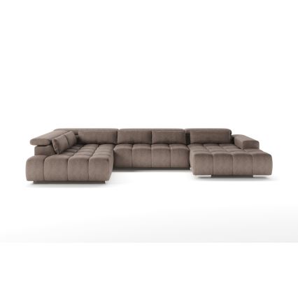 Kulmasohva U-mallinen TROPEA vasen, beige, pääntuet
