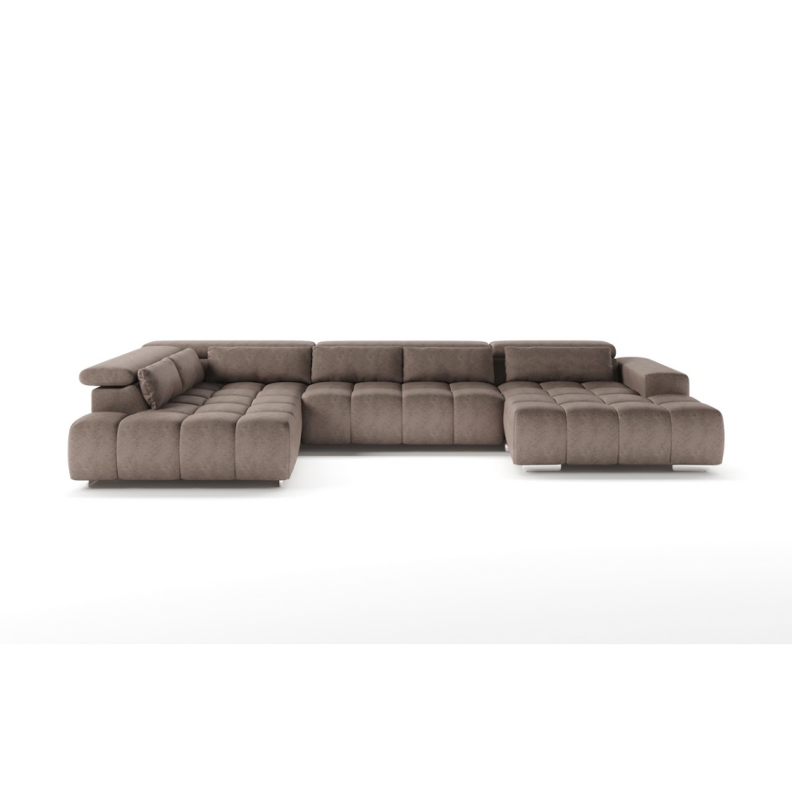 Kulmasohva U-mallinen TROPEA vasen, beige, pääntuet