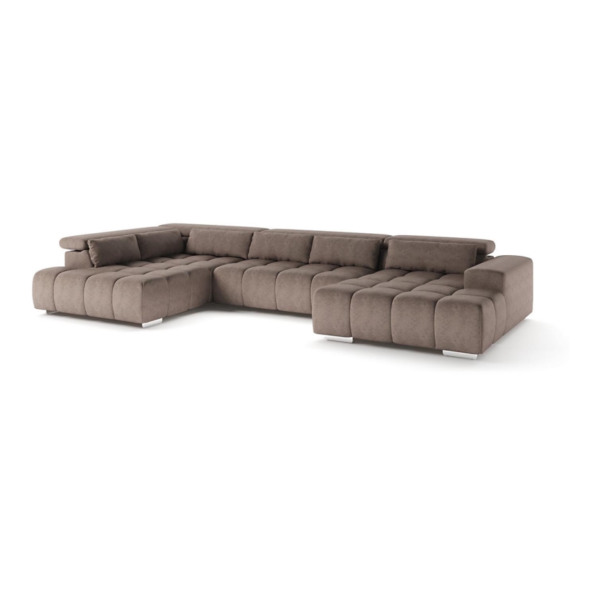 Kulmasohva U-mallinen TROPEA vasen, beige, pääntuet