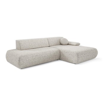 Kulmavuodesohva PRATO L-mallinen, säilytystilalla, oikeanpuoleinen, beige