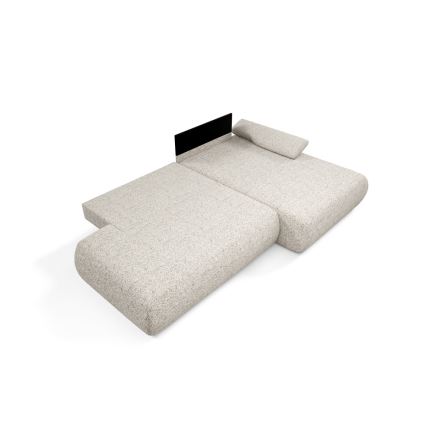 Kulmavuodesohva PRATO L-mallinen, säilytystilalla, oikeanpuoleinen, beige