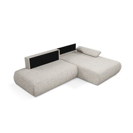 Kulmavuodesohva PRATO L-mallinen, säilytystilalla, oikeanpuoleinen, beige