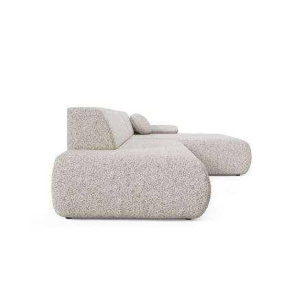 Kulmavuodesohva PRATO L-mallinen, säilytystilalla, oikeanpuoleinen, beige