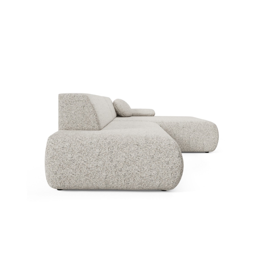 Kulmavuodesohva PRATO L-mallinen, säilytystilalla, oikeanpuoleinen, beige