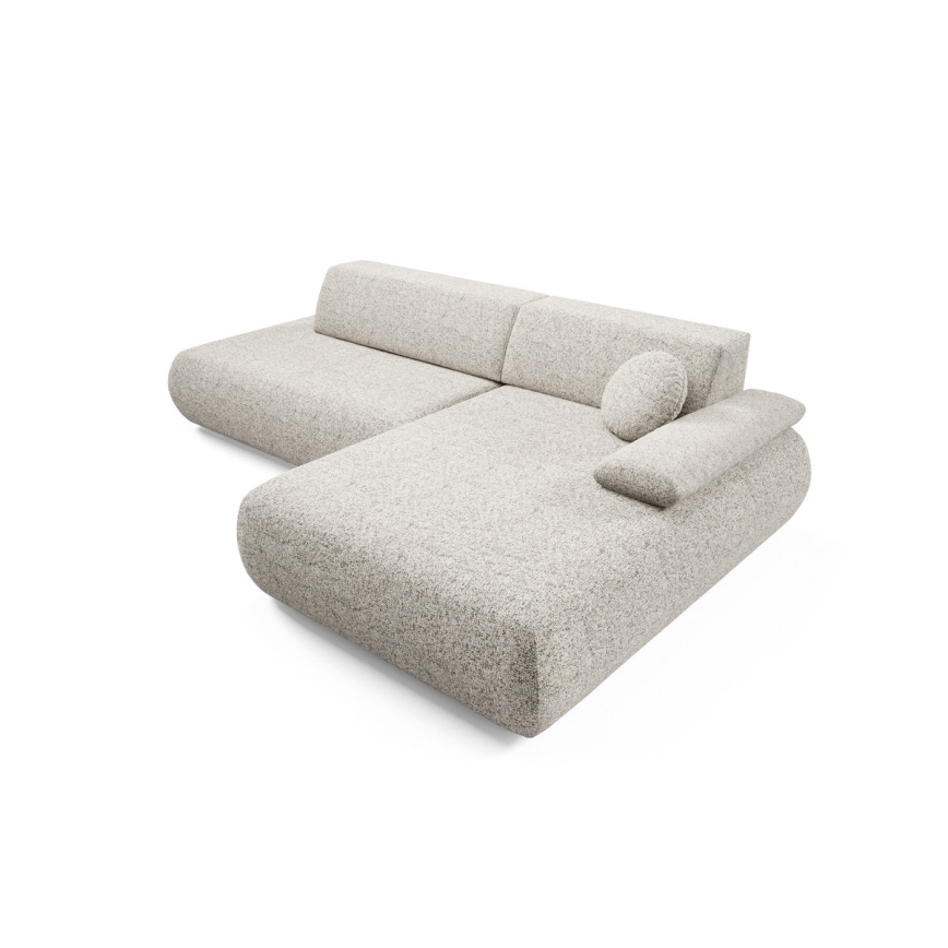 Kulmavuodesohva PRATO L-mallinen, säilytystilalla, oikeanpuoleinen, beige