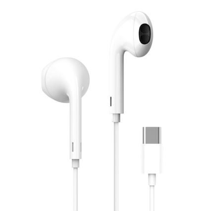 Kuulokkeet Mikrofonilla USB-C valkoinen