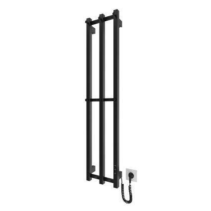 Kylpyhuone jäähdytin HF SLIM 110W/230V 117x25 cm musta kulmikas