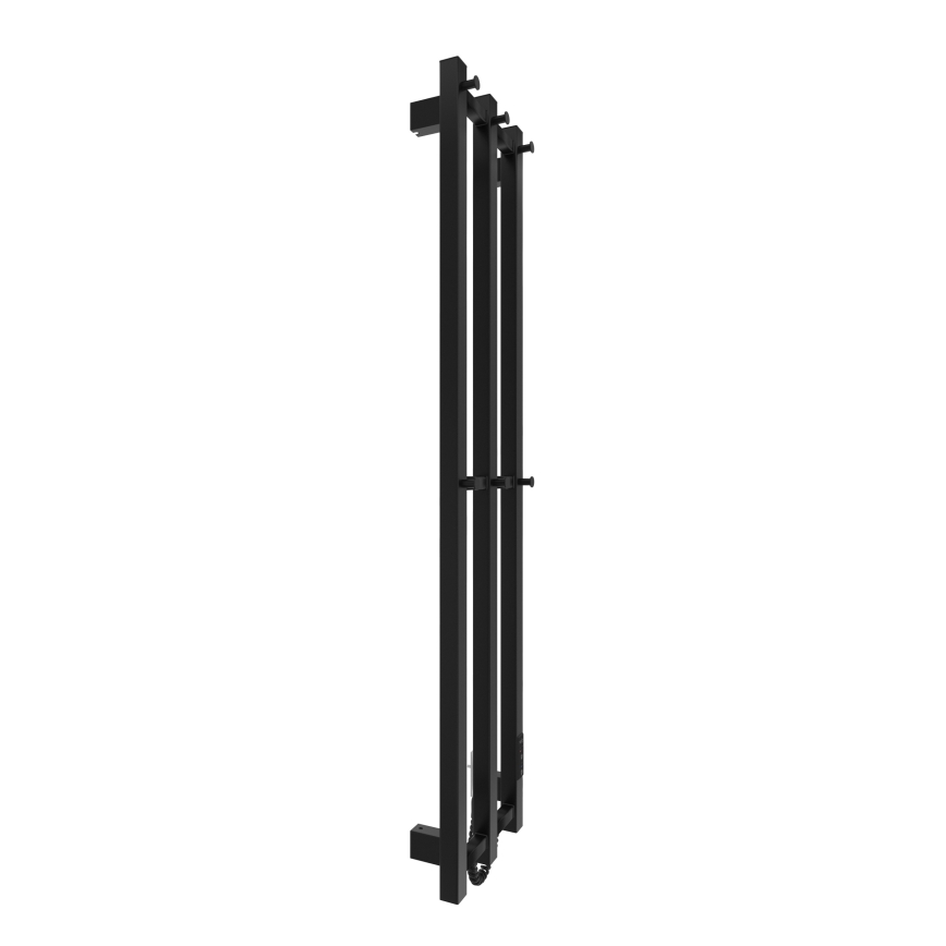 Kylpyhuone jäähdytin HF SLIM 110W/230V 117x25 cm musta kulmikas