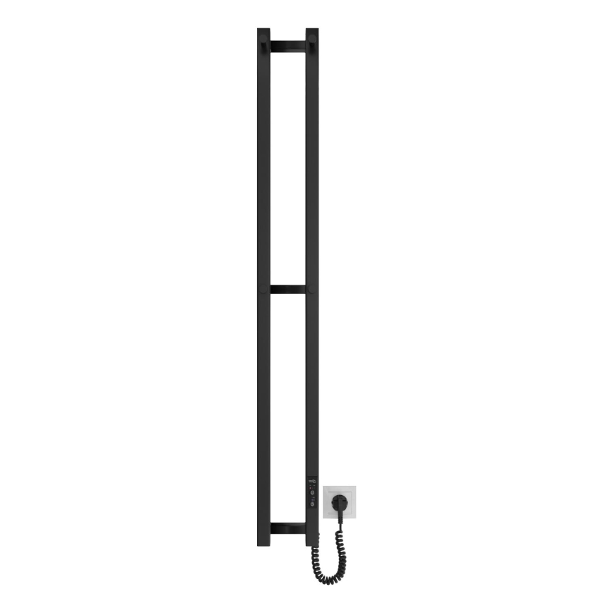 Kylpyhuone jäähdytin HF SLIM 80W/230V 117x14 cm musta kulmikas