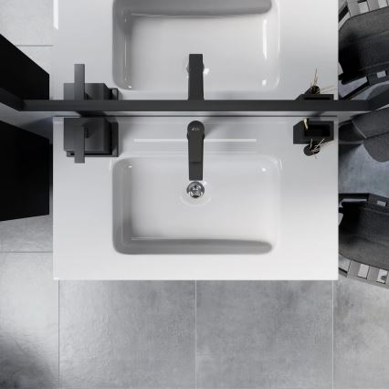 Kylpyhuoneen allaskaappi MOLDE 80 cm pesualtaalla, musta