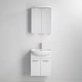 Kylpyhuoneen kaappi pesualtaalla ASTRID + LED-peilikaappi 4xLED/4,3W/230V IP44 valkoinen