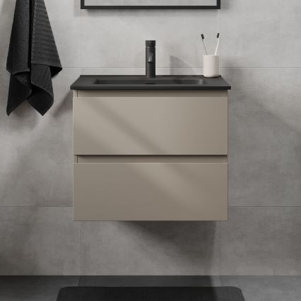 Kylpyhuoneen kaappi pesualtaalla KENWOOD 61 cm marakesh/musta