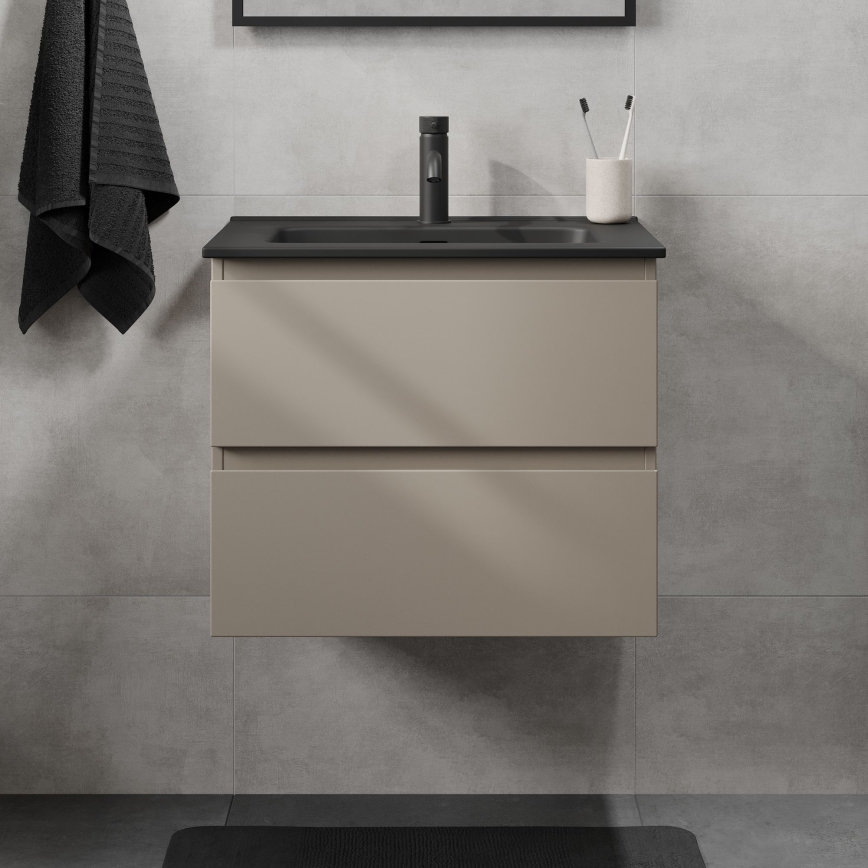 Kylpyhuoneen kaappi pesualtaalla KENWOOD 61 cm marakesh/musta