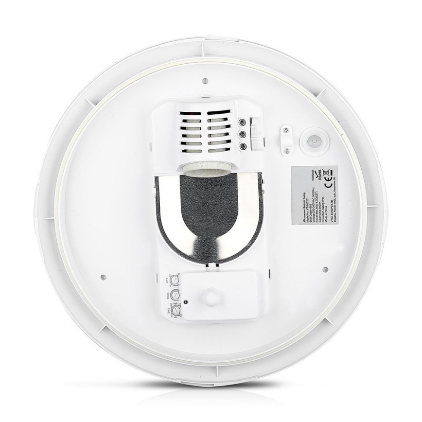 Kylpyhuoneen kattovalaisin anturilla 1xE27/60W/230V IP44 ø 29,6 cm
