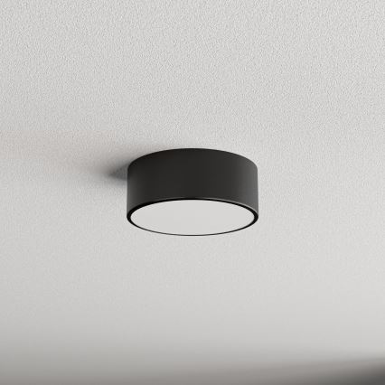 Kylpyhuoneen kattovalaisin anturilla CLEO 1xE27/24W/230V Ø 20 cm IP54 musta