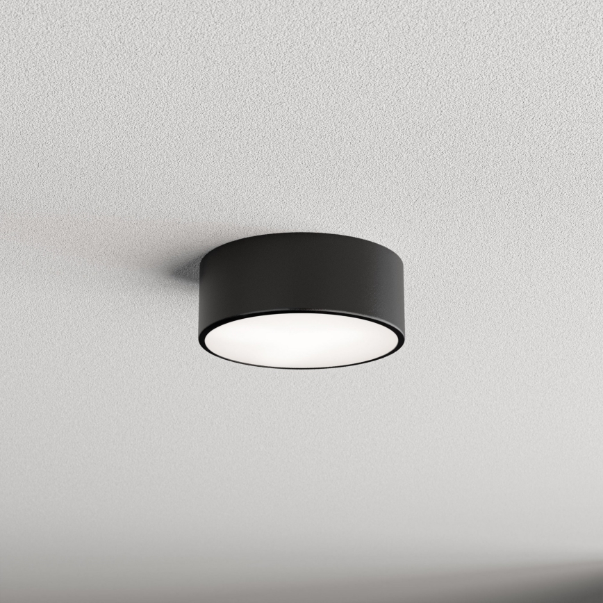 Kylpyhuoneen kattovalaisin anturilla CLEO 1xE27/24W/230V Ø 20 cm IP54 musta