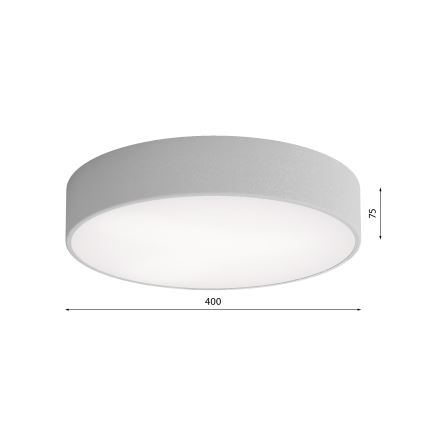 Kylpyhuoneen kattovalaisin CLEO 3xE27/24W/230V d. 40 cm harmaa IP54