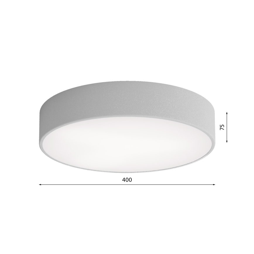 Kylpyhuoneen kattovalaisin CLEO 3xE27/24W/230V d. 40 cm harmaa IP54