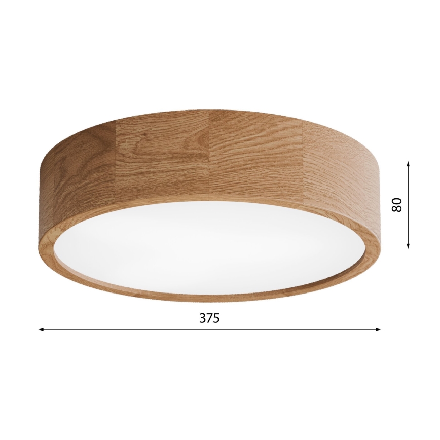 Kylpyhuoneen kattovalaisin CLEO 3xE27/24W/230V IP54 halk. 37,5 cm tammi