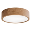 Kylpyhuoneen kattovalaisin liiketunnistimella CLEO 3xE27/24W/230V halkaisija 37,5 cm IP54 tammi