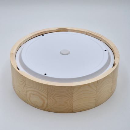 Kylpyhuoneen kattovalaisin NATURAL 2xE27/15W/230V IP54 mänty ø 27 cm - FSC sertifioitu