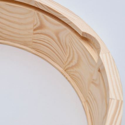 Kylpyhuoneen kattovalaisin NATURAL 2xE27/15W/230V IP54 mänty ø 27 cm - FSC sertifioitu