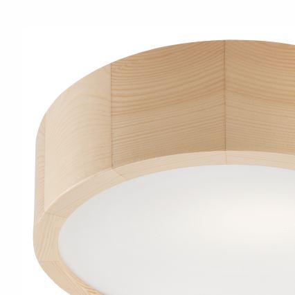 Kylpyhuoneen kattovalaisin NATURAL 2xE27/15W/230V IP54 mänty ø 27 cm - FSC sertifioitu