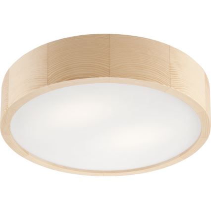 Kylpyhuoneen kattovalaisin NATURAL 3xE27/15W/230V IP54 mänty ø 37 cm - FSC sertifioitu
