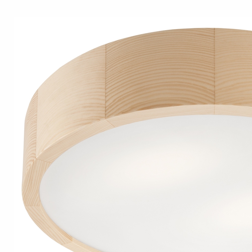 Kylpyhuoneen kattovalaisin NATURAL 3xE27/15W/230V IP54 mänty ø 37 cm - FSC sertifioitu
