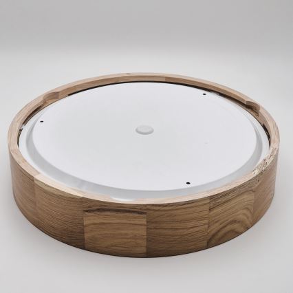 Kylpyhuoneen kattovalaisin OAK 3xE27/15W/230V tammi ø 37 cm IP54
