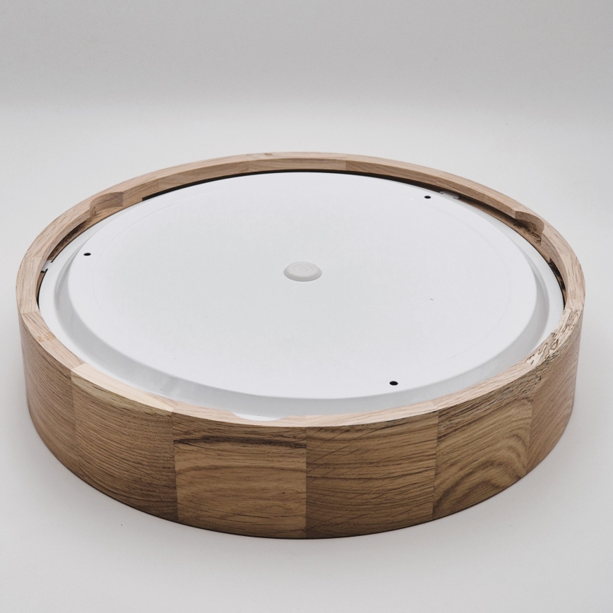Kylpyhuoneen kattovalaisin OAK 3xE27/15W/230V tammi ø 37 cm IP54