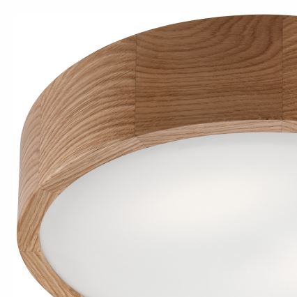 Kylpyhuoneen kattovalaisin OAK 3xE27/15W/230V tammi ø 37 cm IP54