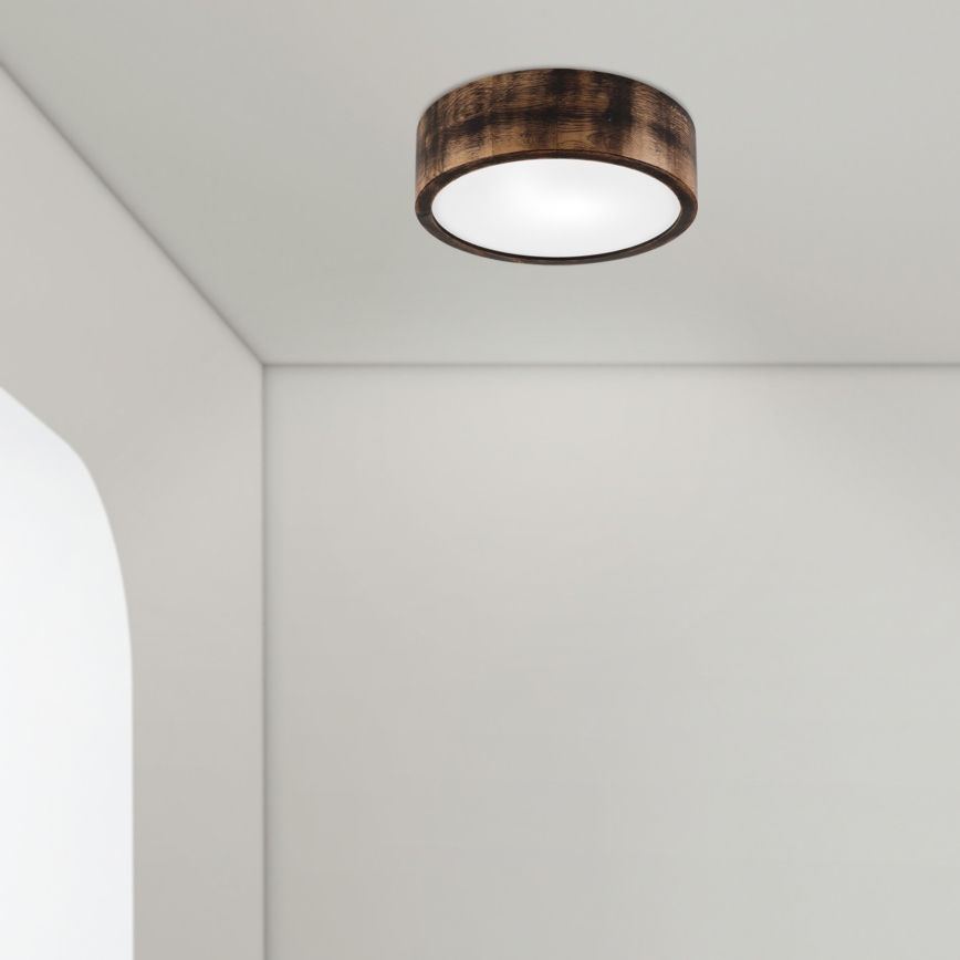 Kylpyhuoneen kattovalaisin OAK SMOKY 2xE27/15W/230V IP54 ø 27,5 cm tammi/ruskea