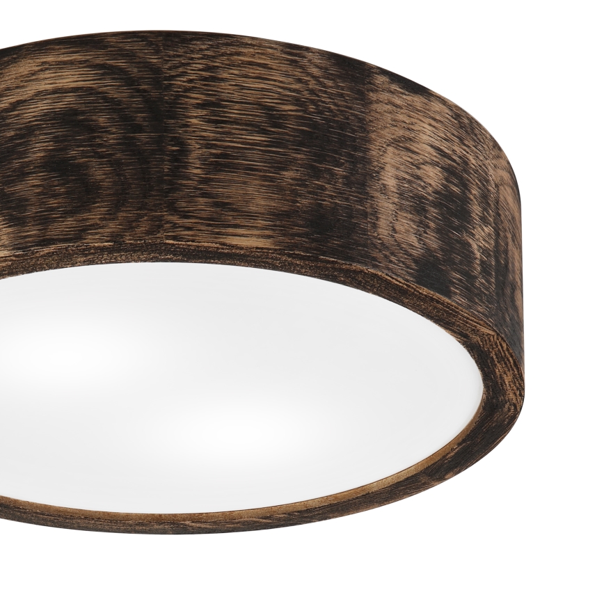 Kylpyhuoneen kattovalaisin OAK SMOKY 2xE27/15W/230V IP54 ø 27,5 cm tammi/ruskea
