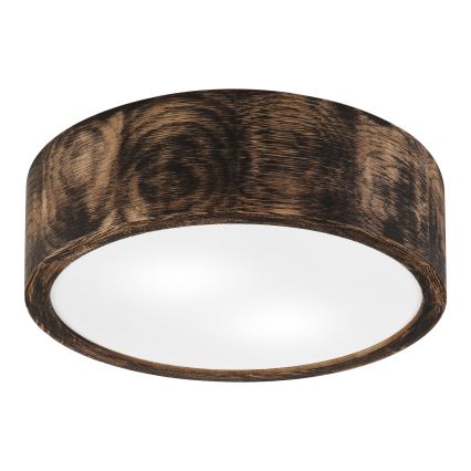 Kylpyhuoneen kattovalaisin OAK SMOKY 2xE27/15W/230V IP54 Ø 27,5 cm tammi/ruskea
