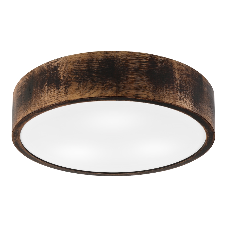 Kylpyhuoneen kattovalaisin OAK SMOKY 3xE27/15W/230V IP54 ø 37,5 cm tammi/ruskea