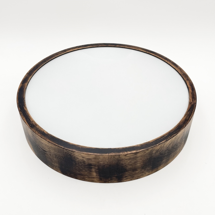 Kylpyhuoneen kattovalaisin OAK SMOKY 3xE27/15W/230V IP54 ø 37,5 cm tammi/ruskea