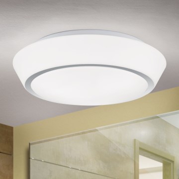 Kylpyhuoneen kattovalaisin TENA 3xE27/60W/230V Ø 38 cm IP44, valkoinen