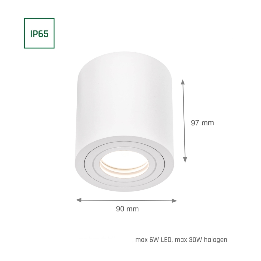 Kylpyhuoneen kohdevalo CHLOE 1xGU10/30W/230V IP65 pyöreä valkoinen