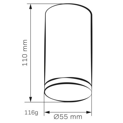 Kylpyhuoneen kohdevalo TURYN 1xGU10/10W/230V IP44 musta